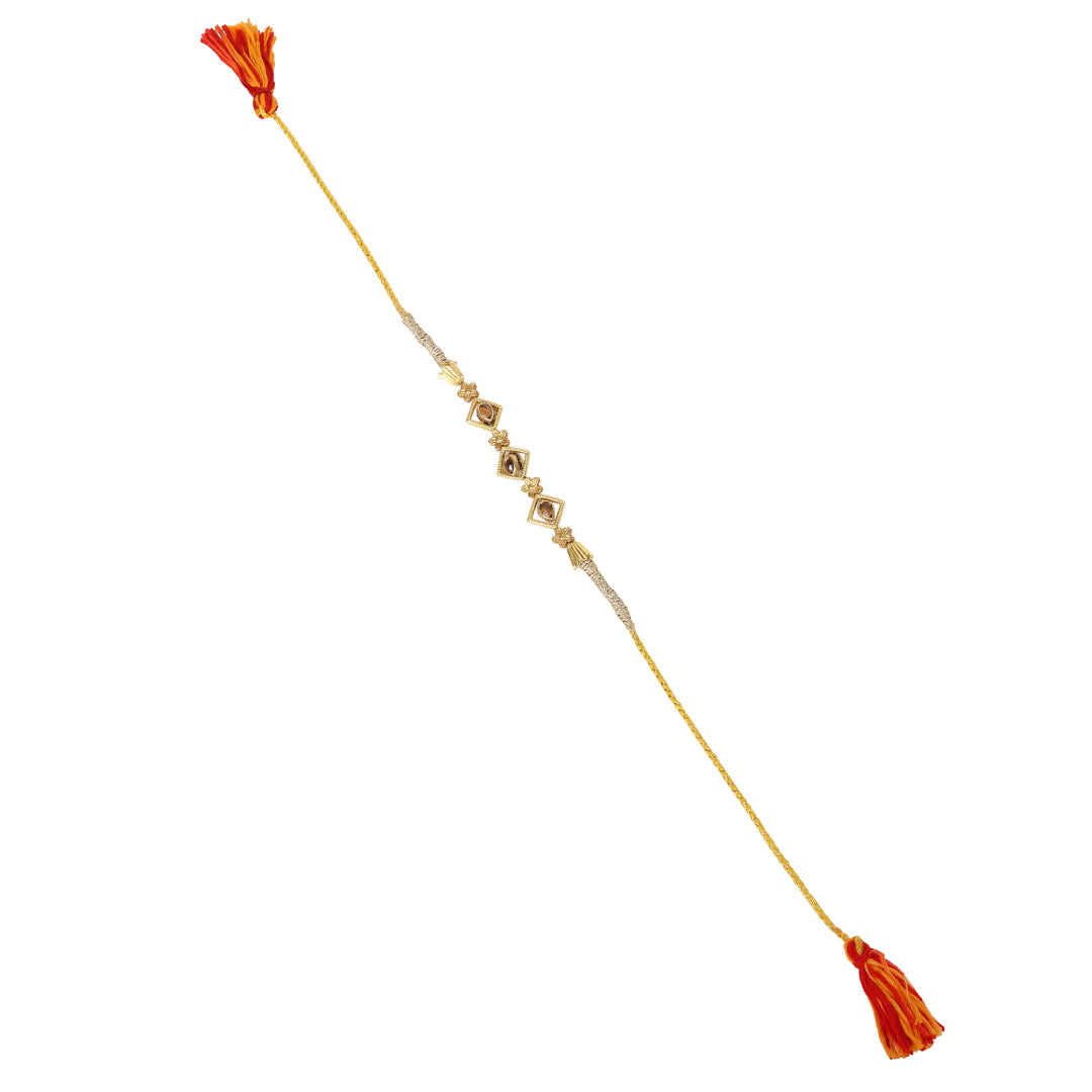 Gulbahar gold embellished rakhi for Men (set of 3)