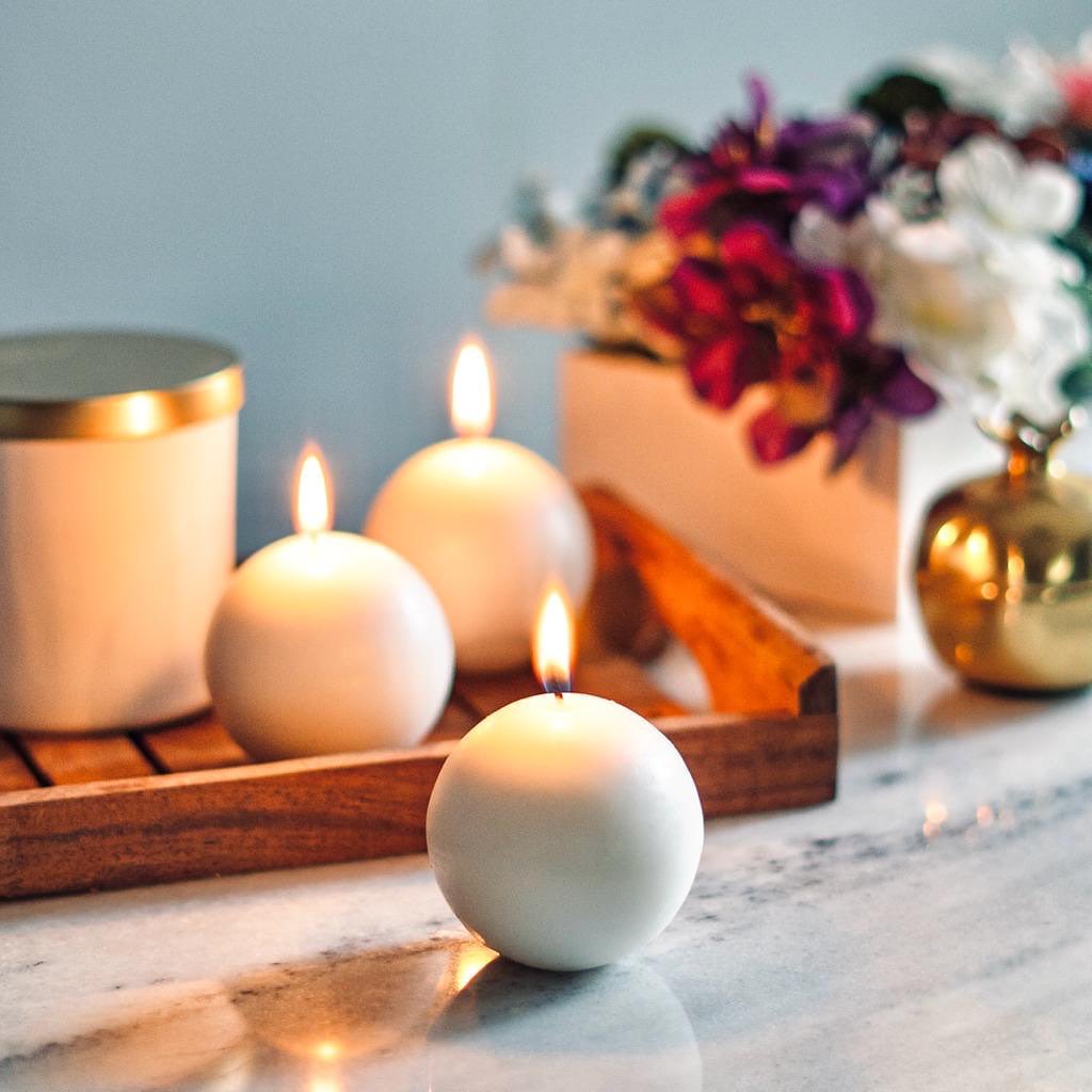 Ball Candles - Pk of 6