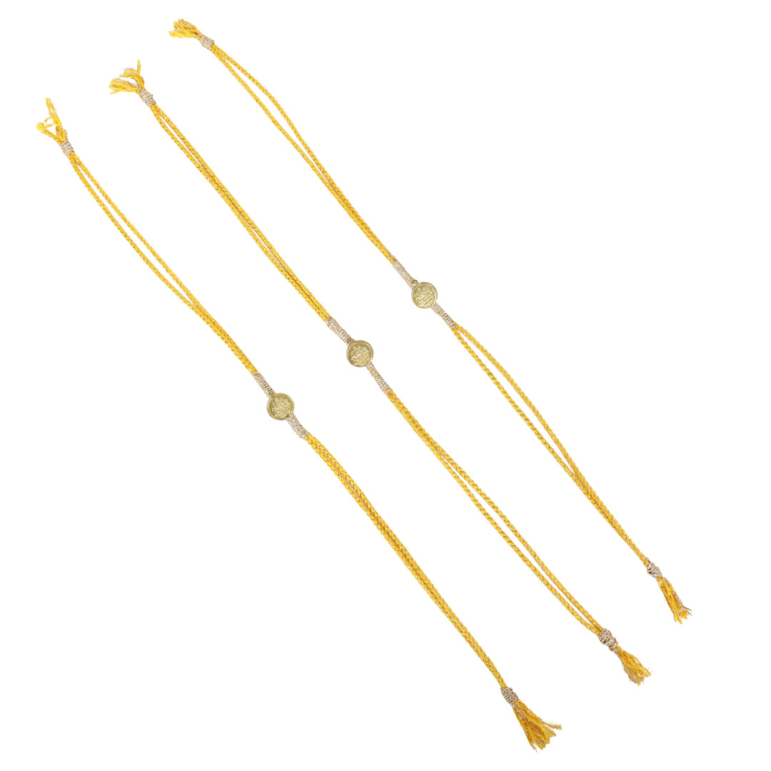 Gulbahar gold embellished rakhi for Women (set of 3)