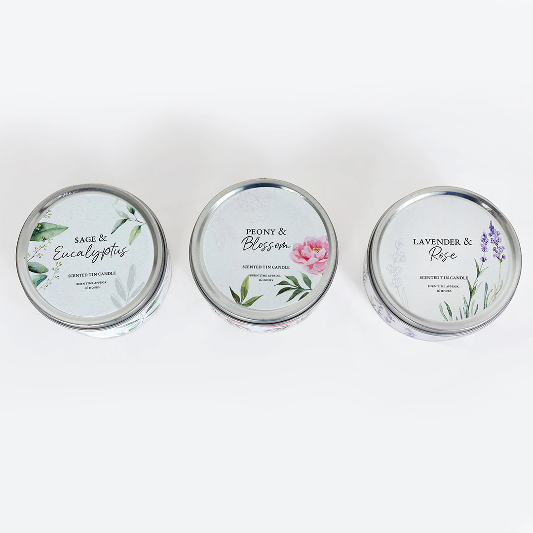 Festive Assorted Scented Tin Candles - Ver 1