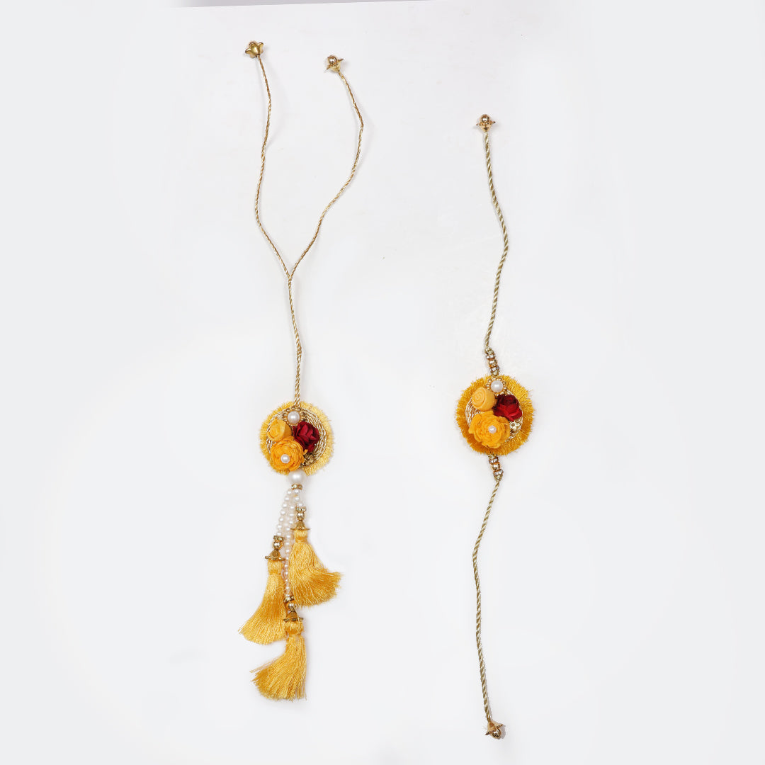 Gold rakhi for baby shower outlet