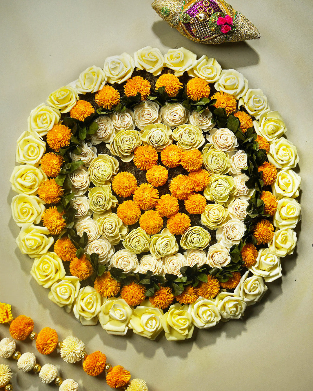 Buy Aarna Rangoli Mat Online Flower Rangoli Mats The Maeva Store