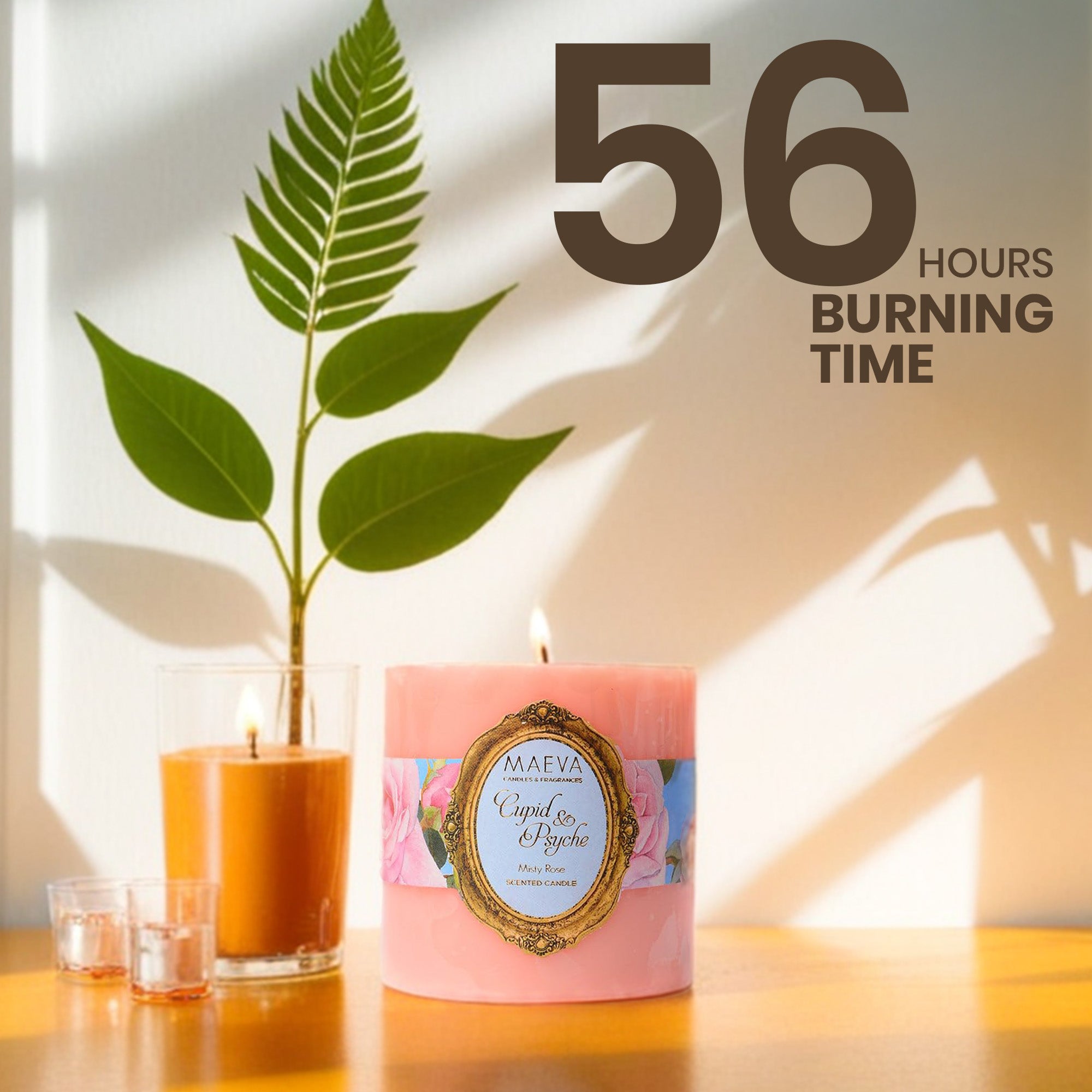 Cupid & Psyche Pillar Candle - S