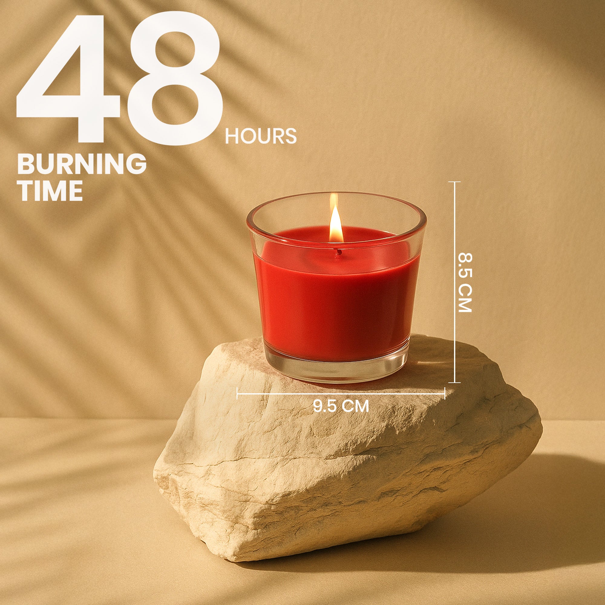 Christmas Flared Glass Candle