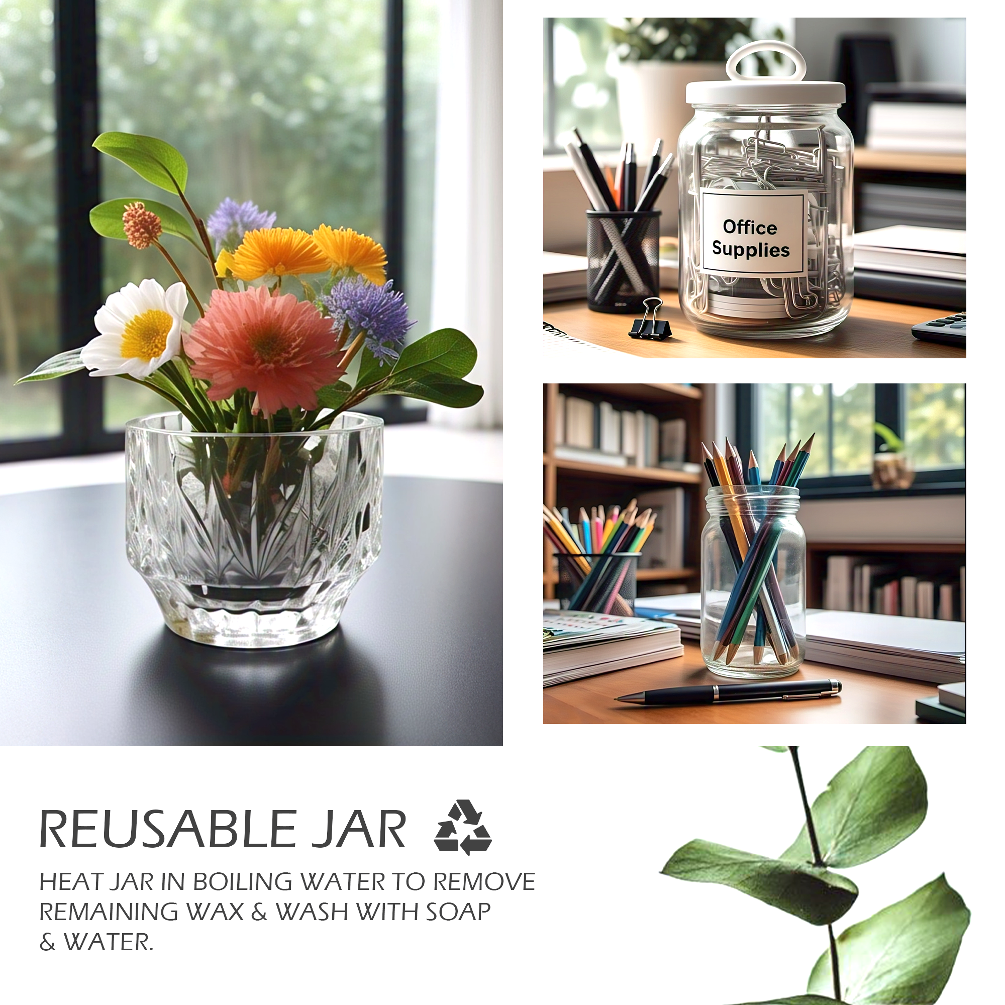 Scented Serenity Hollywood Embossed Glass 2-Wick Candle