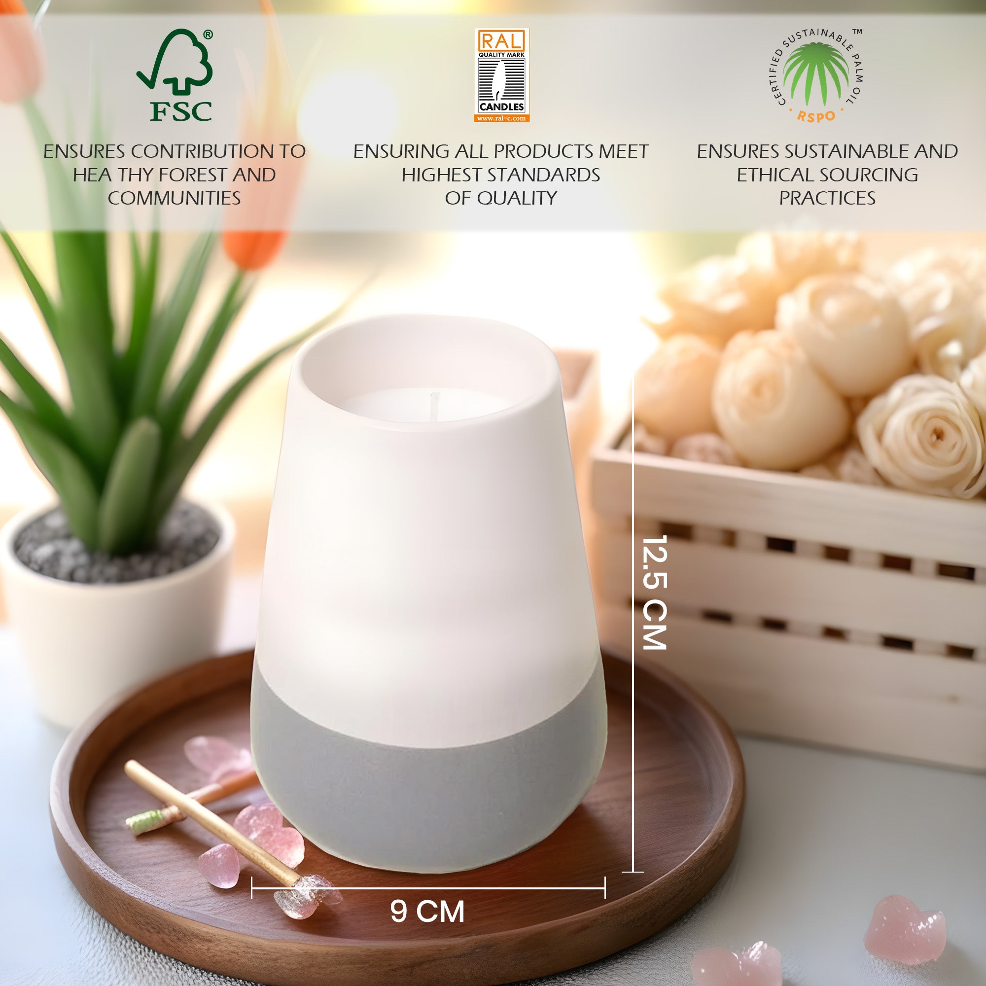 Lavender Scented Ceramic Jar Candle