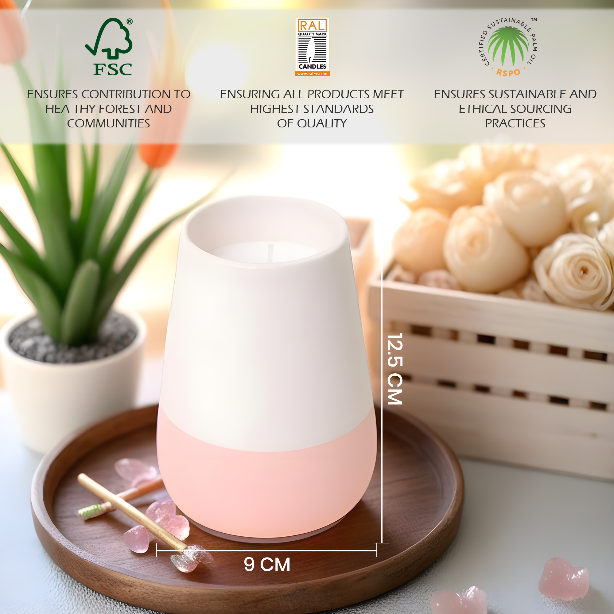 Peony Rose Scented Ceramic Jar Candle