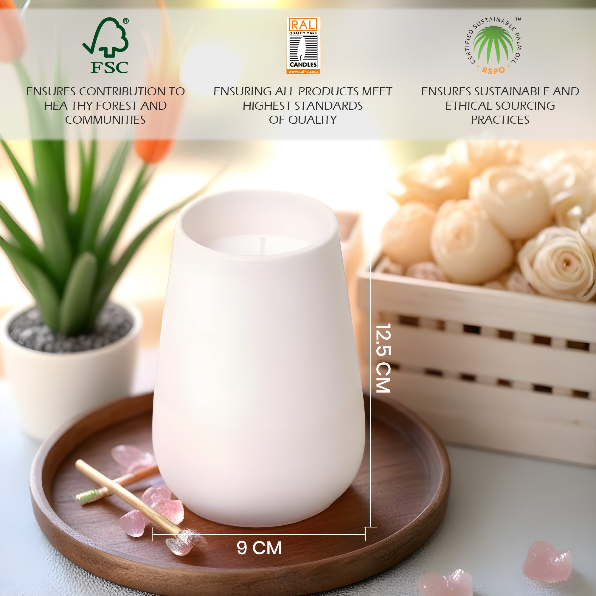 White Tuberose Scented Ceramic Jar Candle