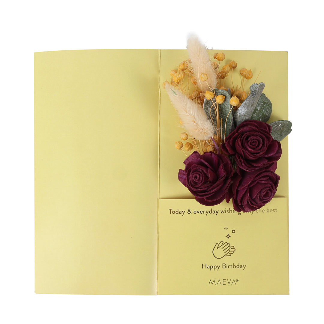 Birthday Greeting Card - Yellow