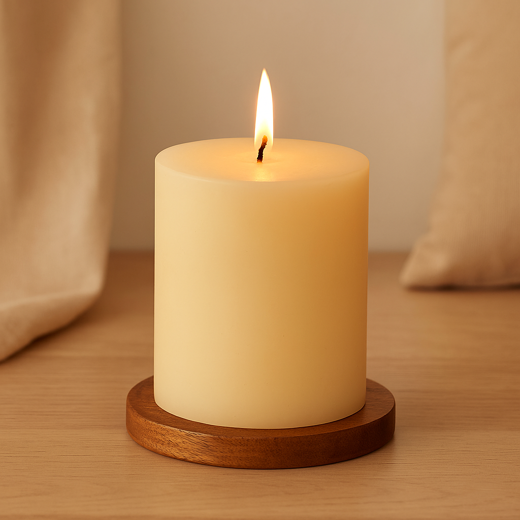 Everyday essential Bees Wax Pillar Candle - Large