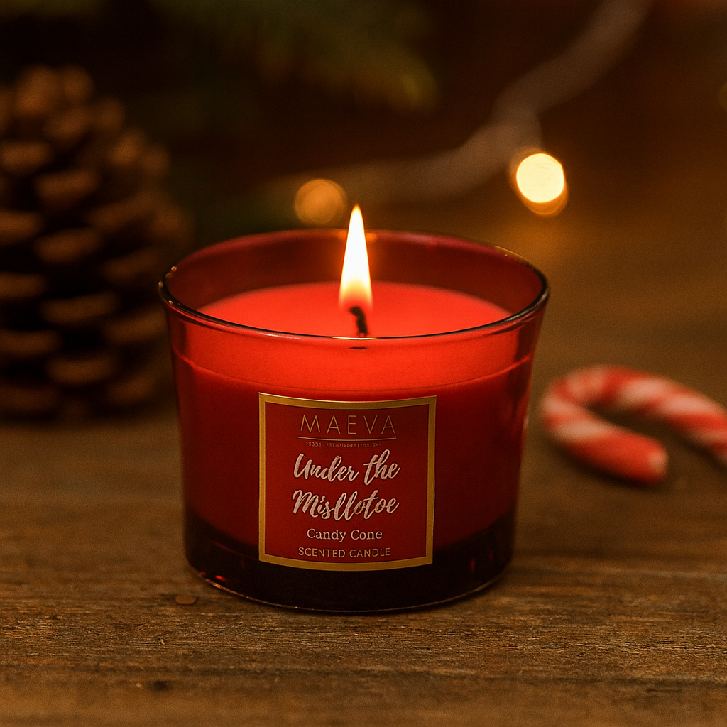 Christmas Flared Glass Candle