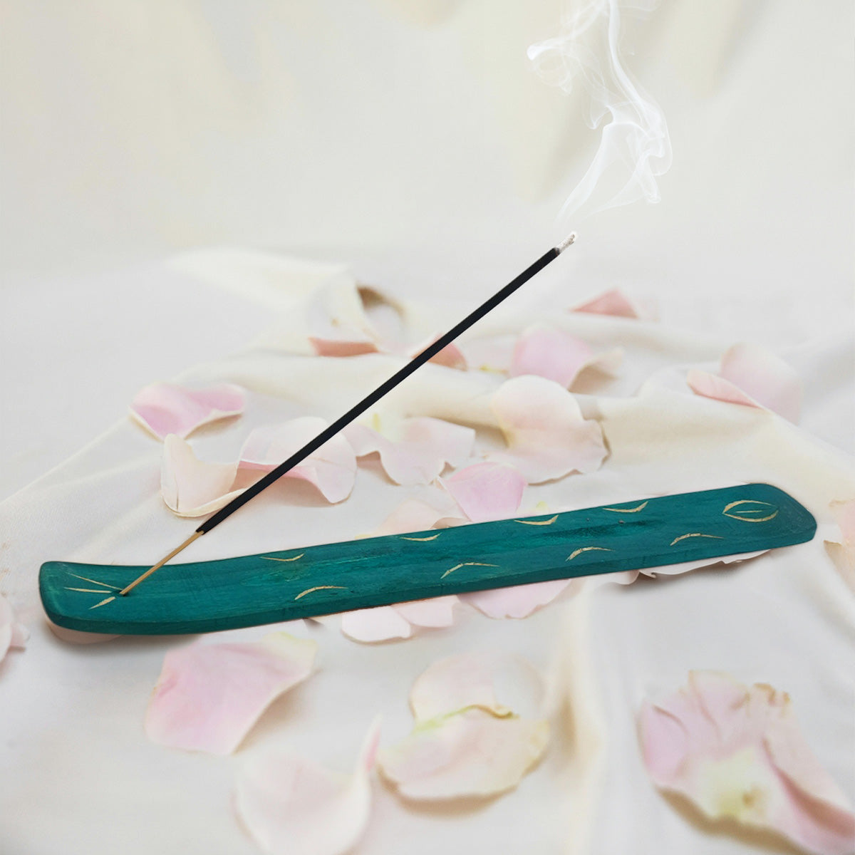 Green Wooden Incense Holder