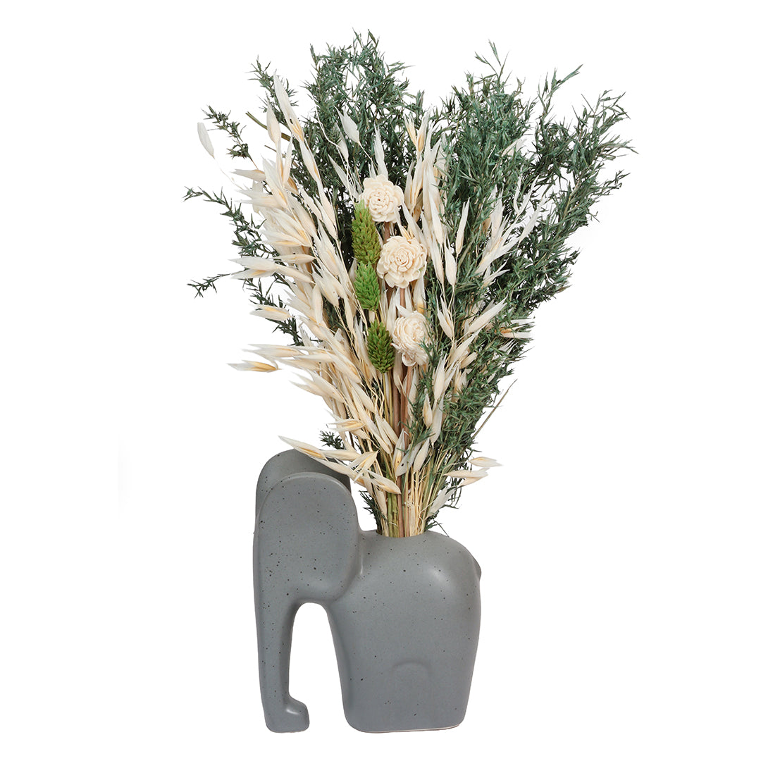 Elephant Vase with Flowers