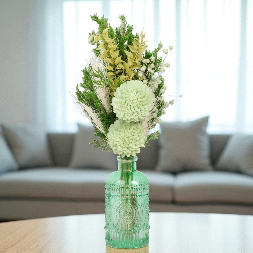 Emarald Embossed Flower Vase
