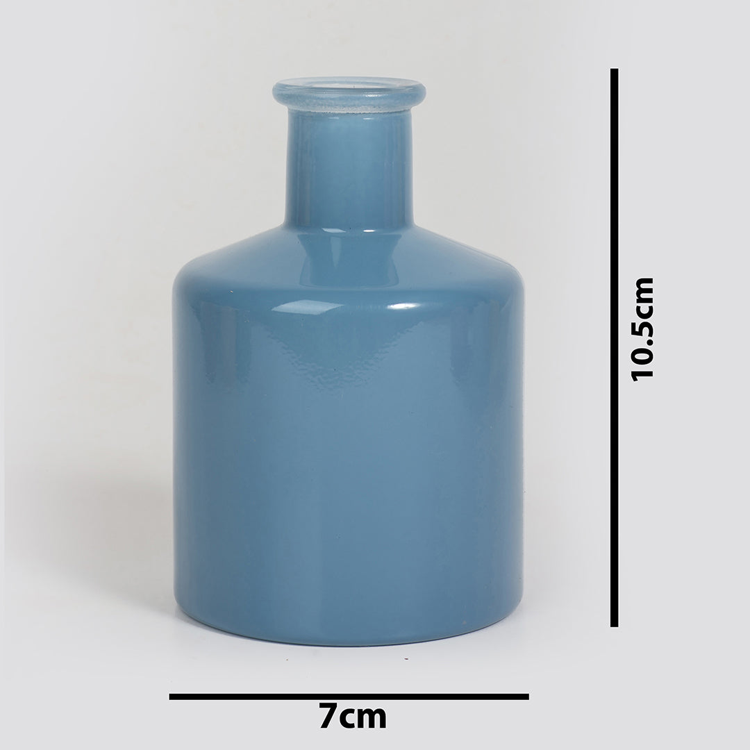 Ocean Glass Vase with Flowers