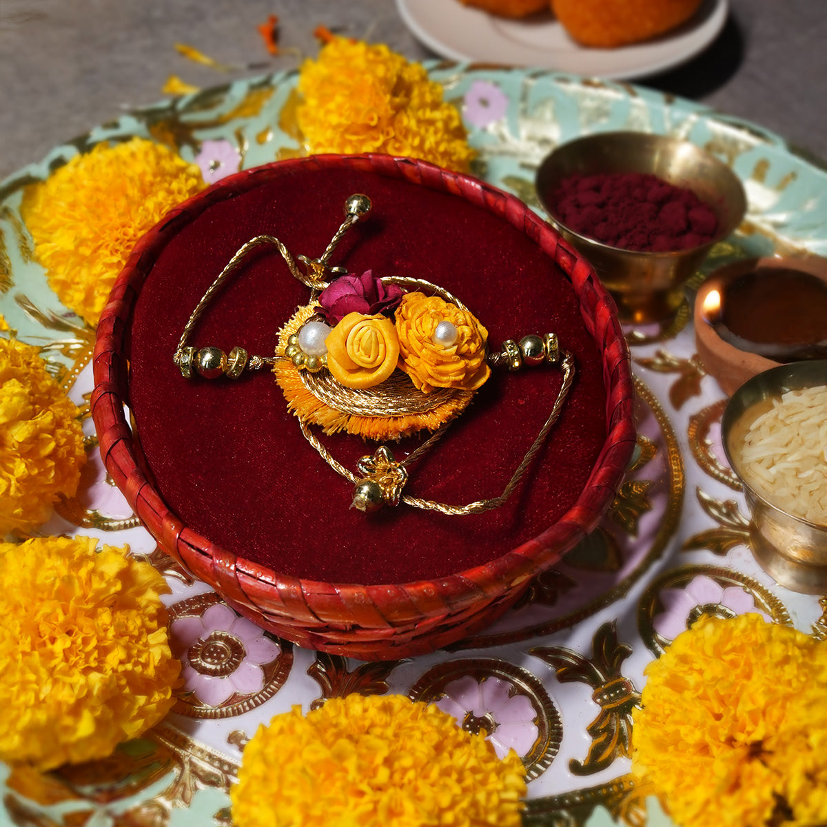 Gulbahaar Gold Rakhi - BROTHER