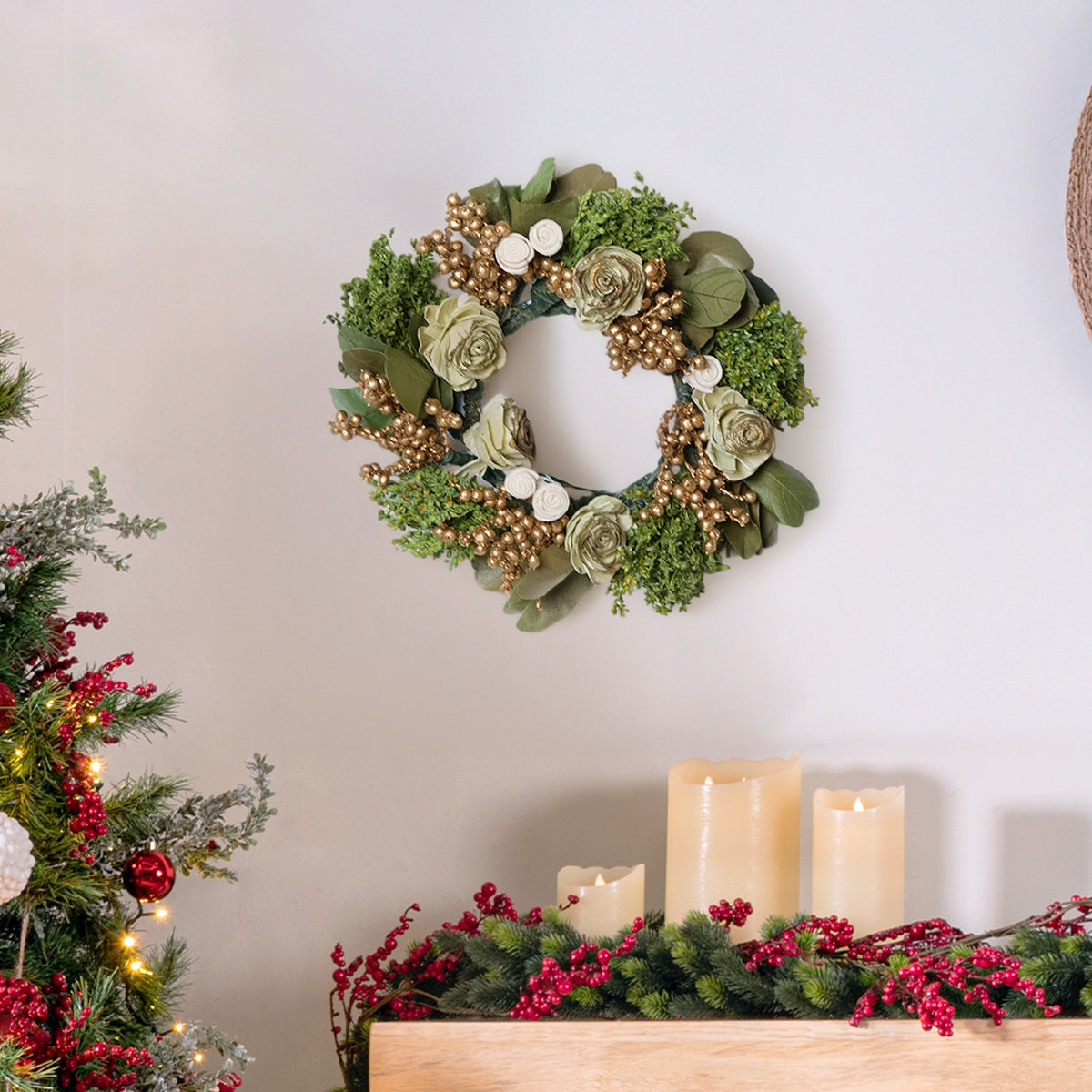 Buy Green Goodness Wreath Online in India | Floral Decoration