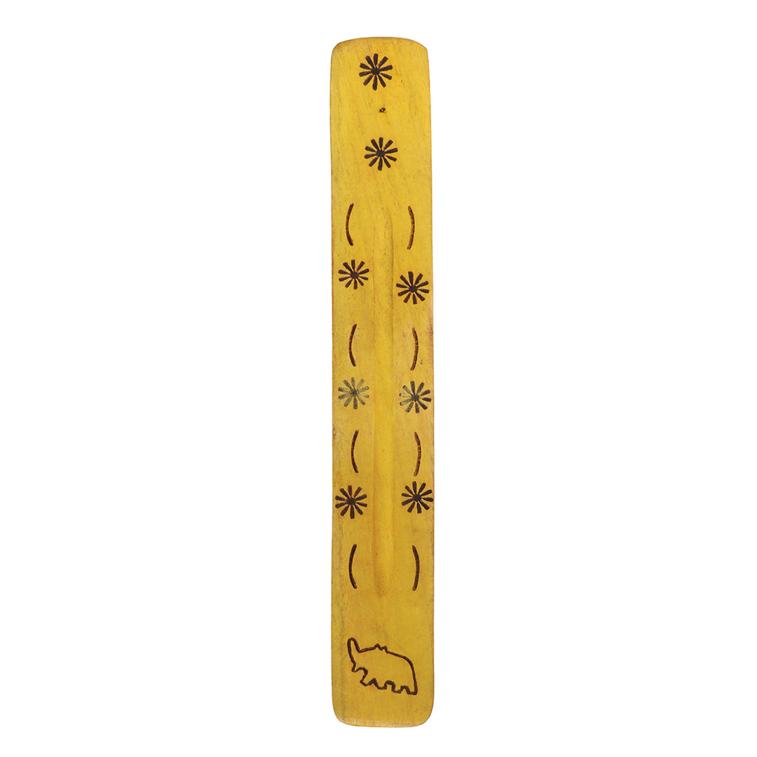 Yellow Wooden Incense Holder
