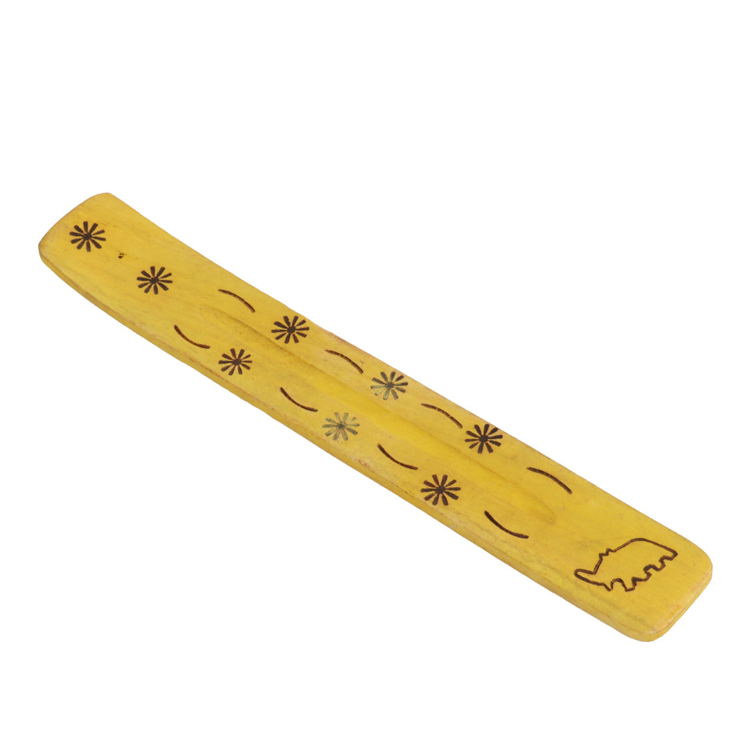 Yellow Wooden Incense Holder