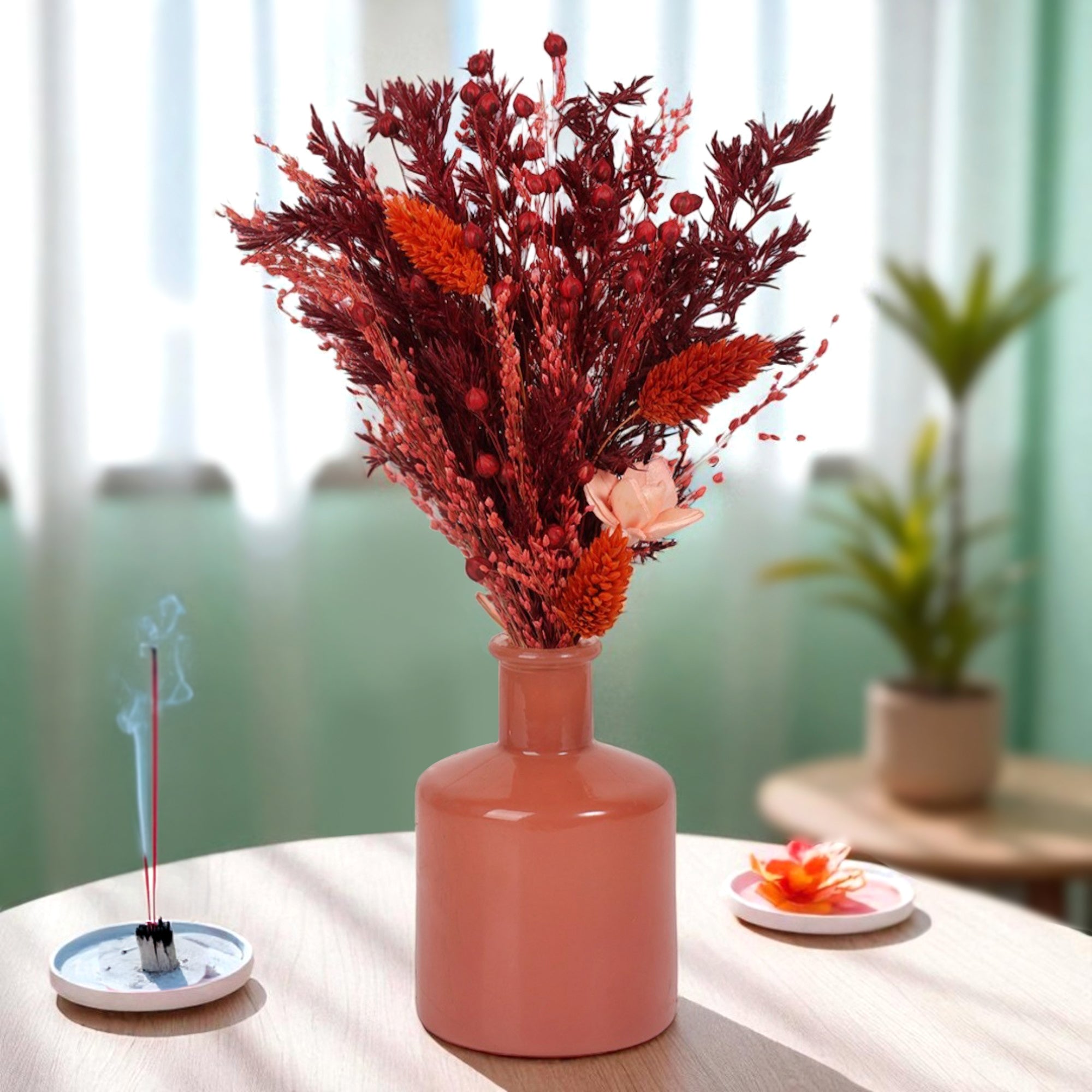 Rose Glass Flower Vase