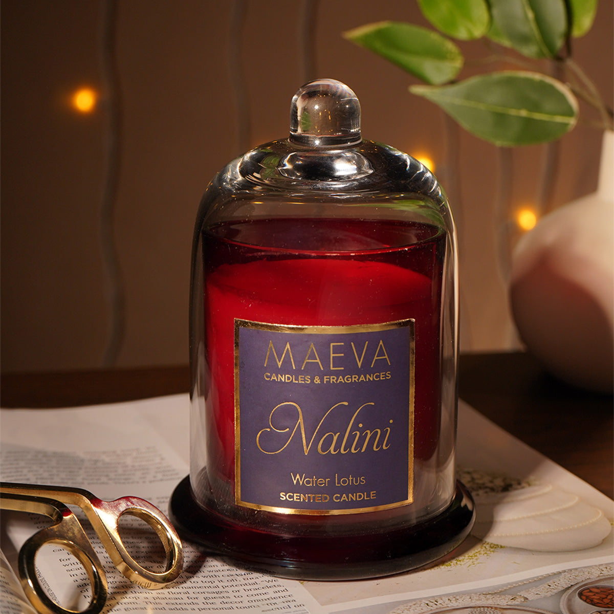 Nalini Red Cloche Jar Candle