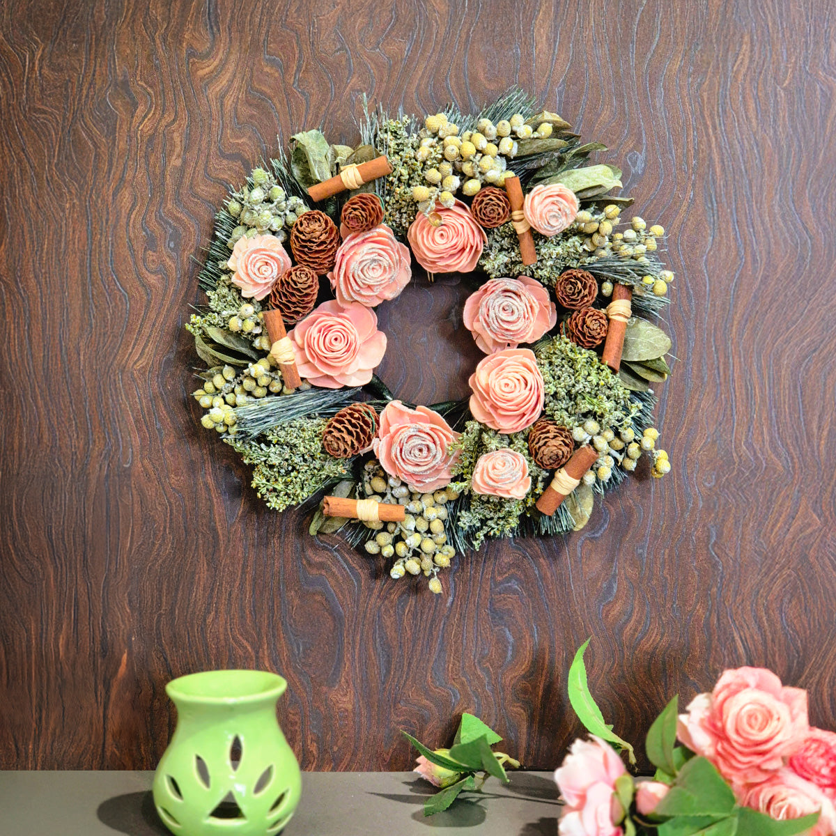 Pink Christmas Wreath