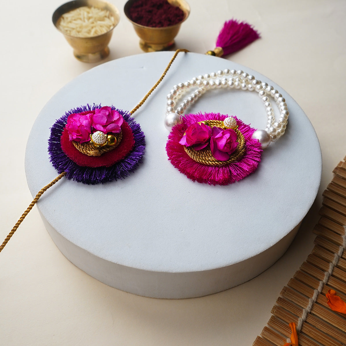 Gulbahaar Violet Rakhi - COUPLE
