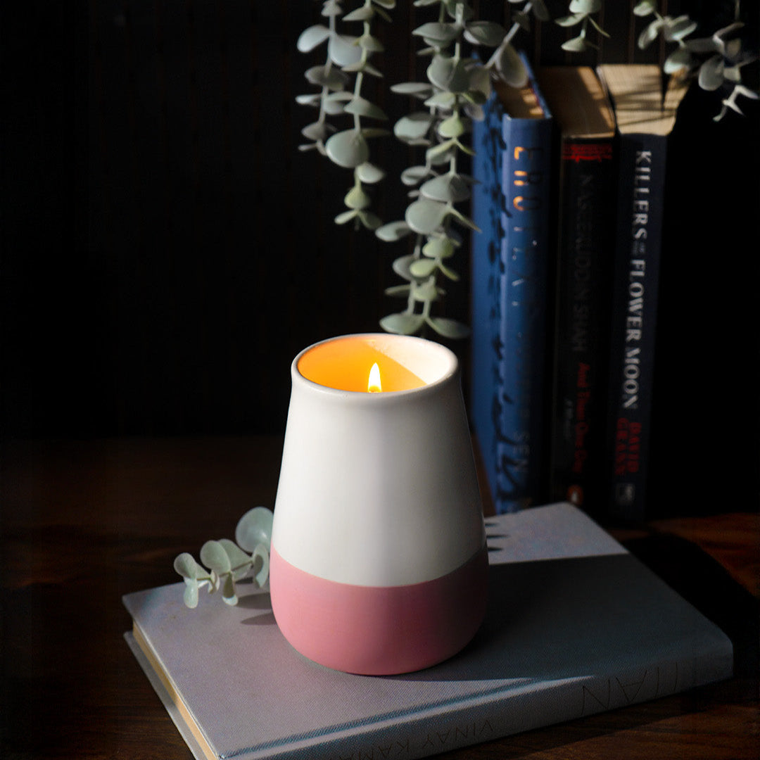 Peony Rose Scented Ceramic Jar Candle