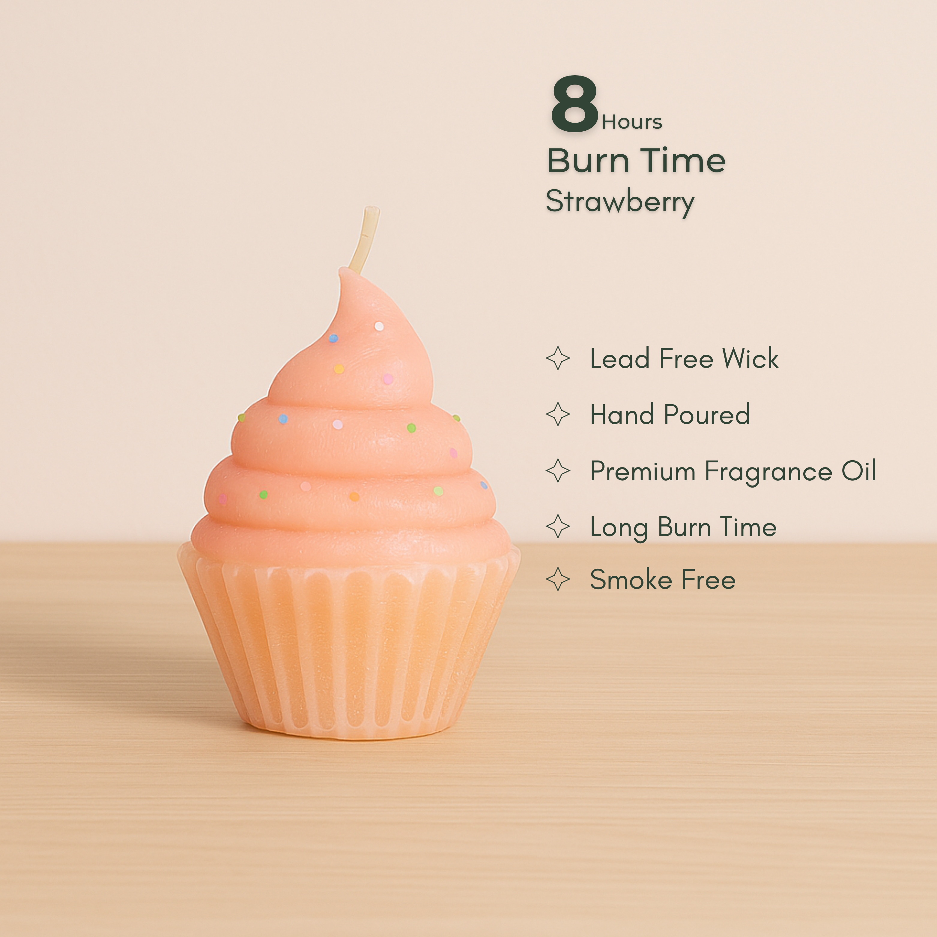 Strawberry Cupcake Candle