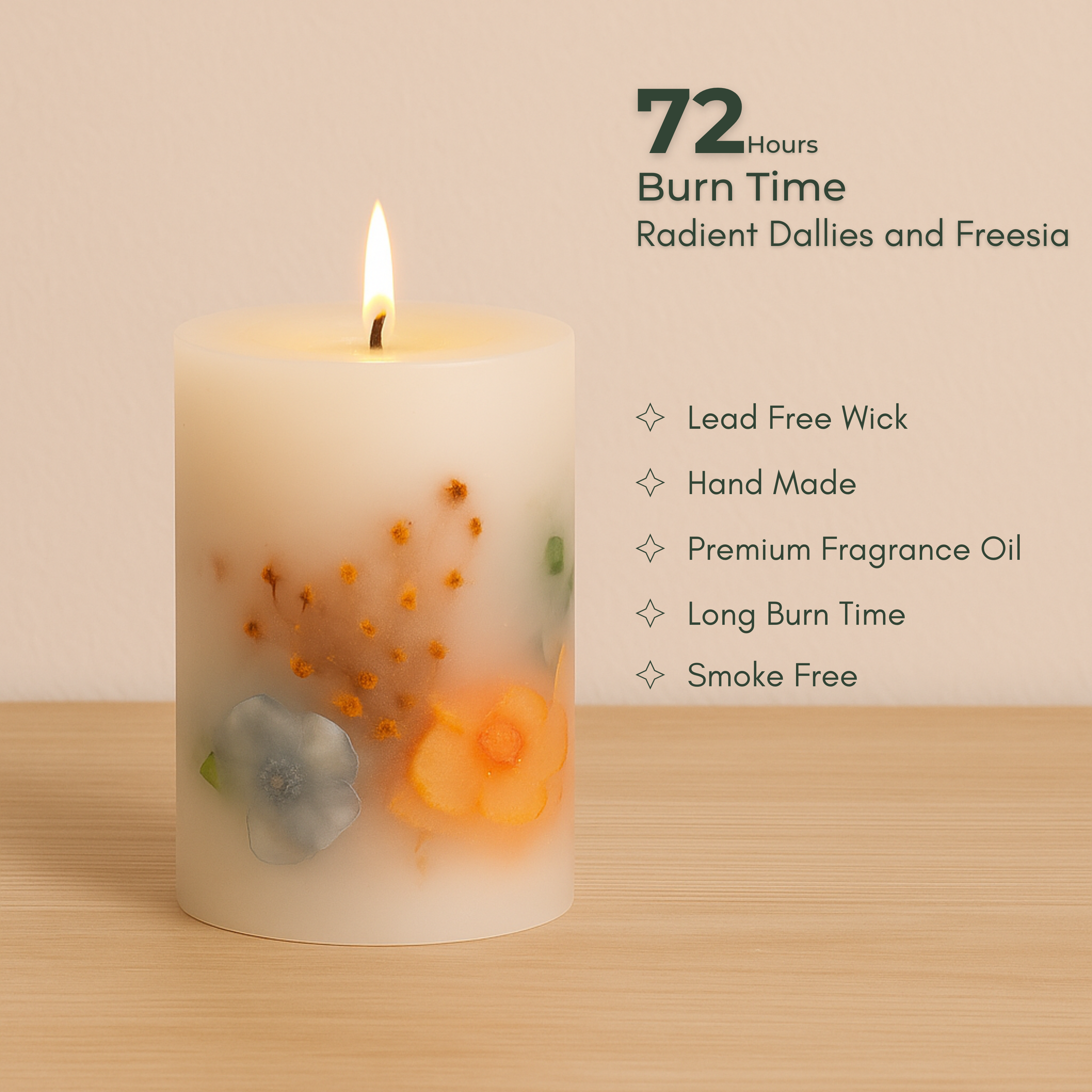 Radiant Bloom Botanical Candle - Large