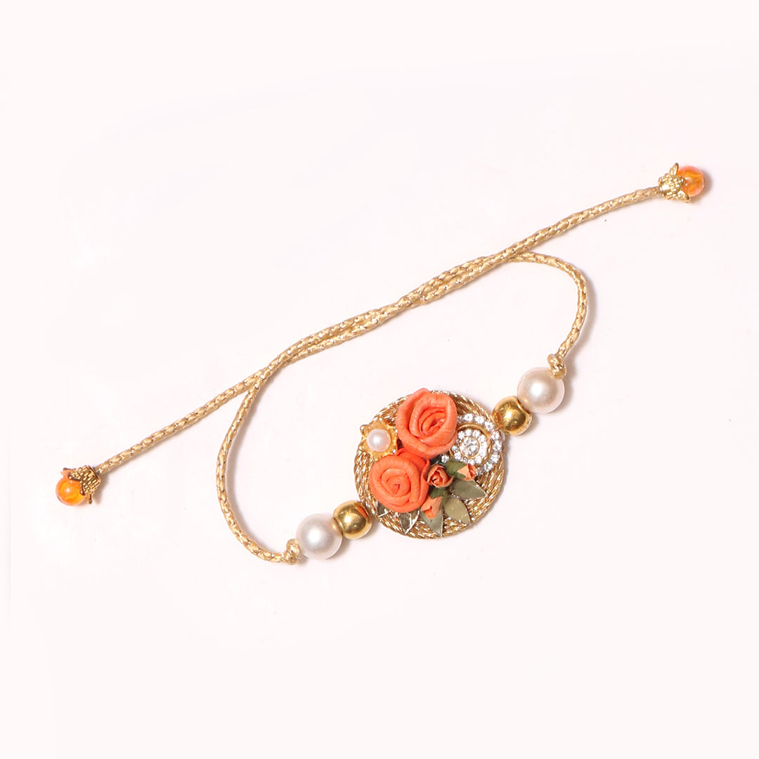 Gulbahaar Tangerine Rakhi - BROTHER