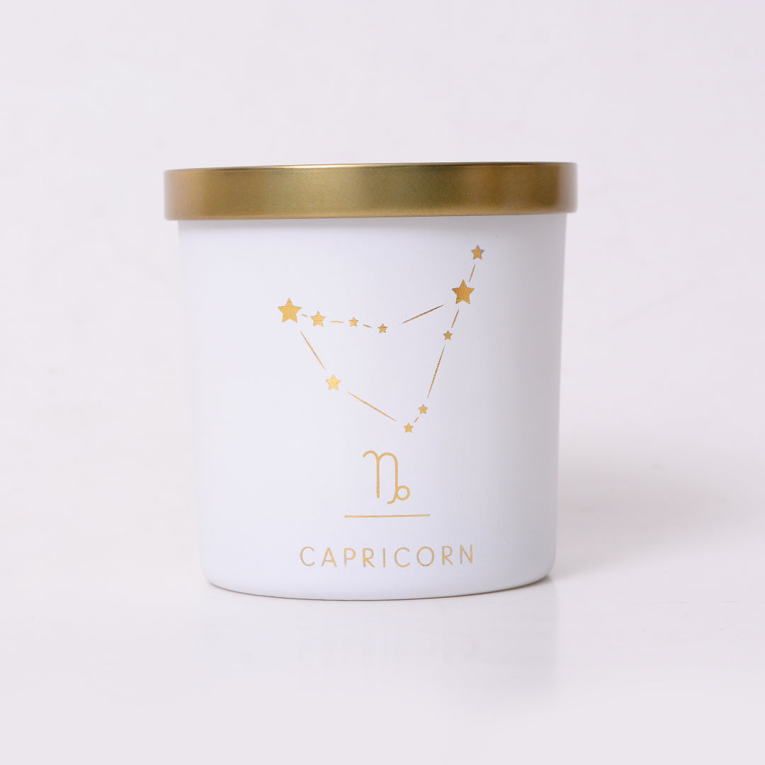 Capricorn Zodiac Scented Jar Candle - Set of 2 | Aromatherapy Candles for Yoga, Meditaion & Good Sleep | Scented Candle Gift Set