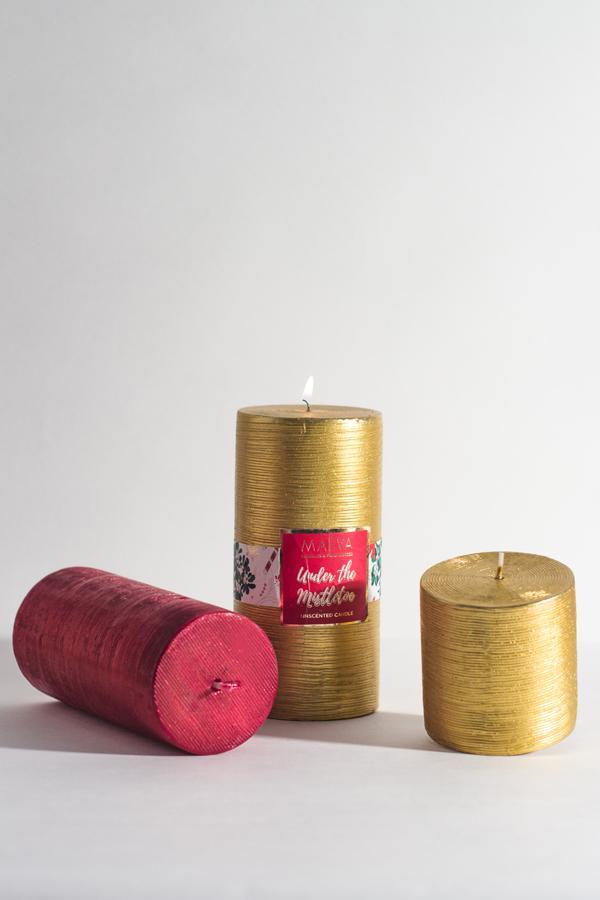 Christmas Pillar Candle - L