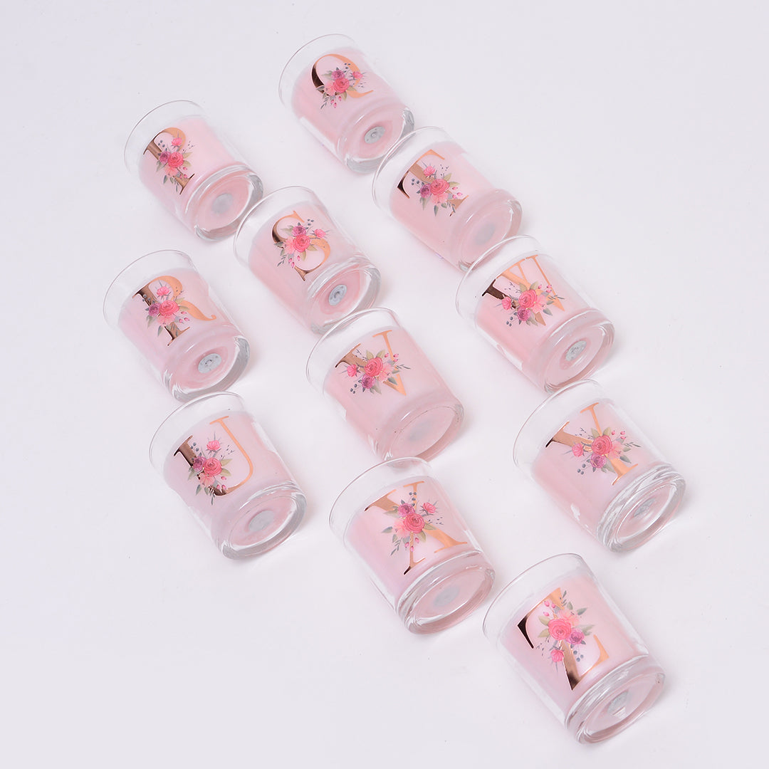 Monogram Shot Glass Candles