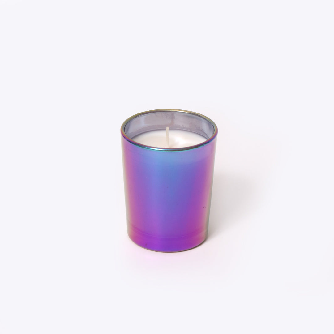 Anagha Iridescent Shot Glass Candle - Pack of 3
