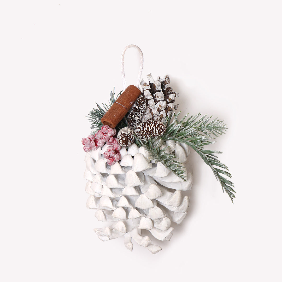 White Pine Cone Ornament
