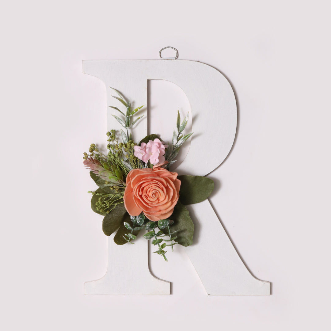 White Floral Alphabets