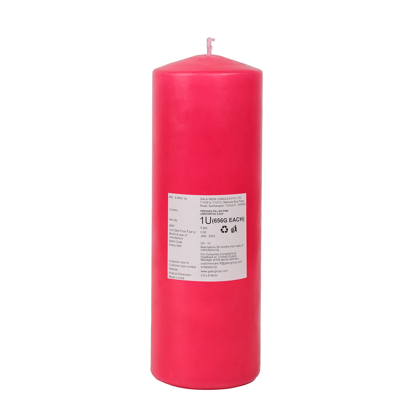 Lifescape Pillar Candle – Big (Pink)