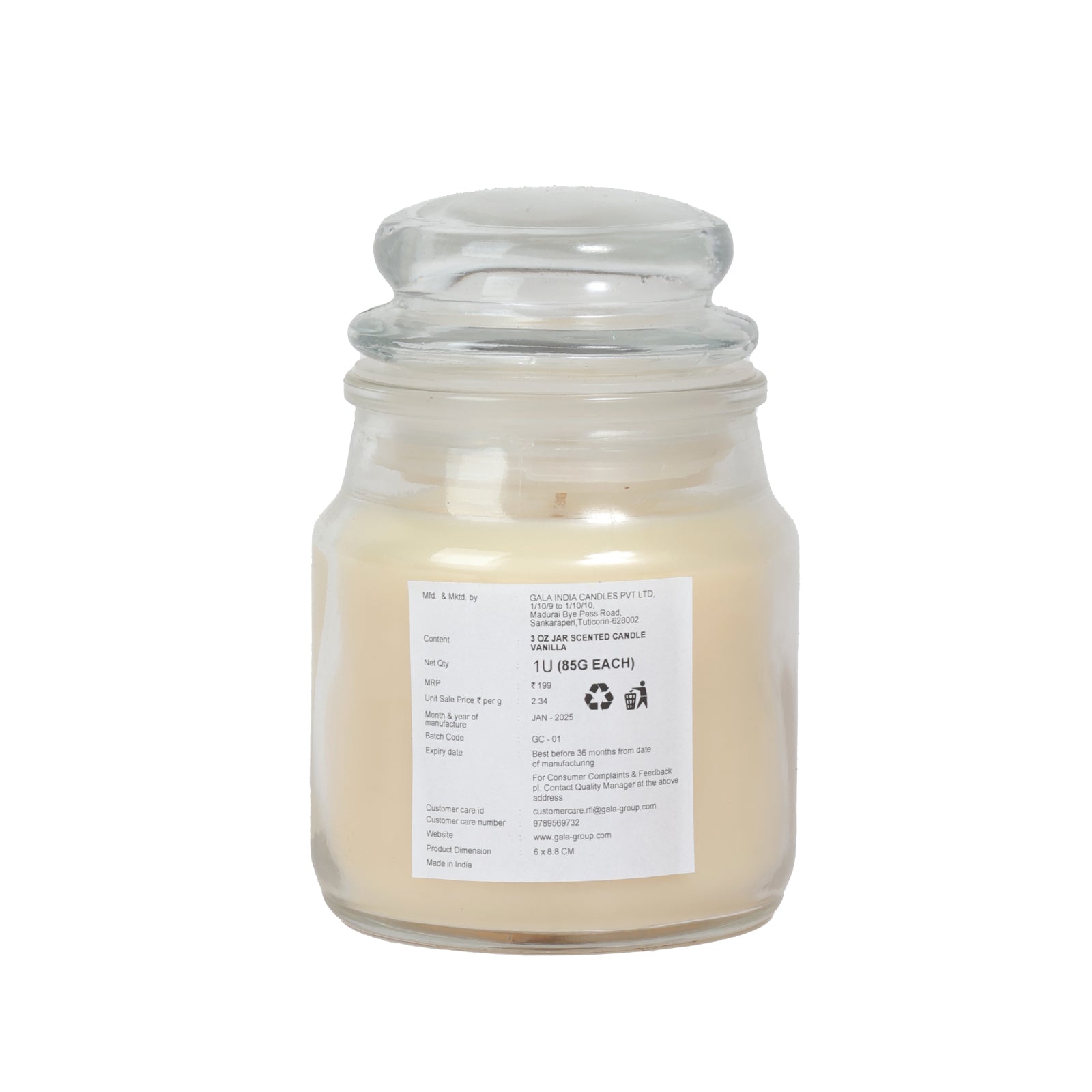 Vanilla Mini jar Candle