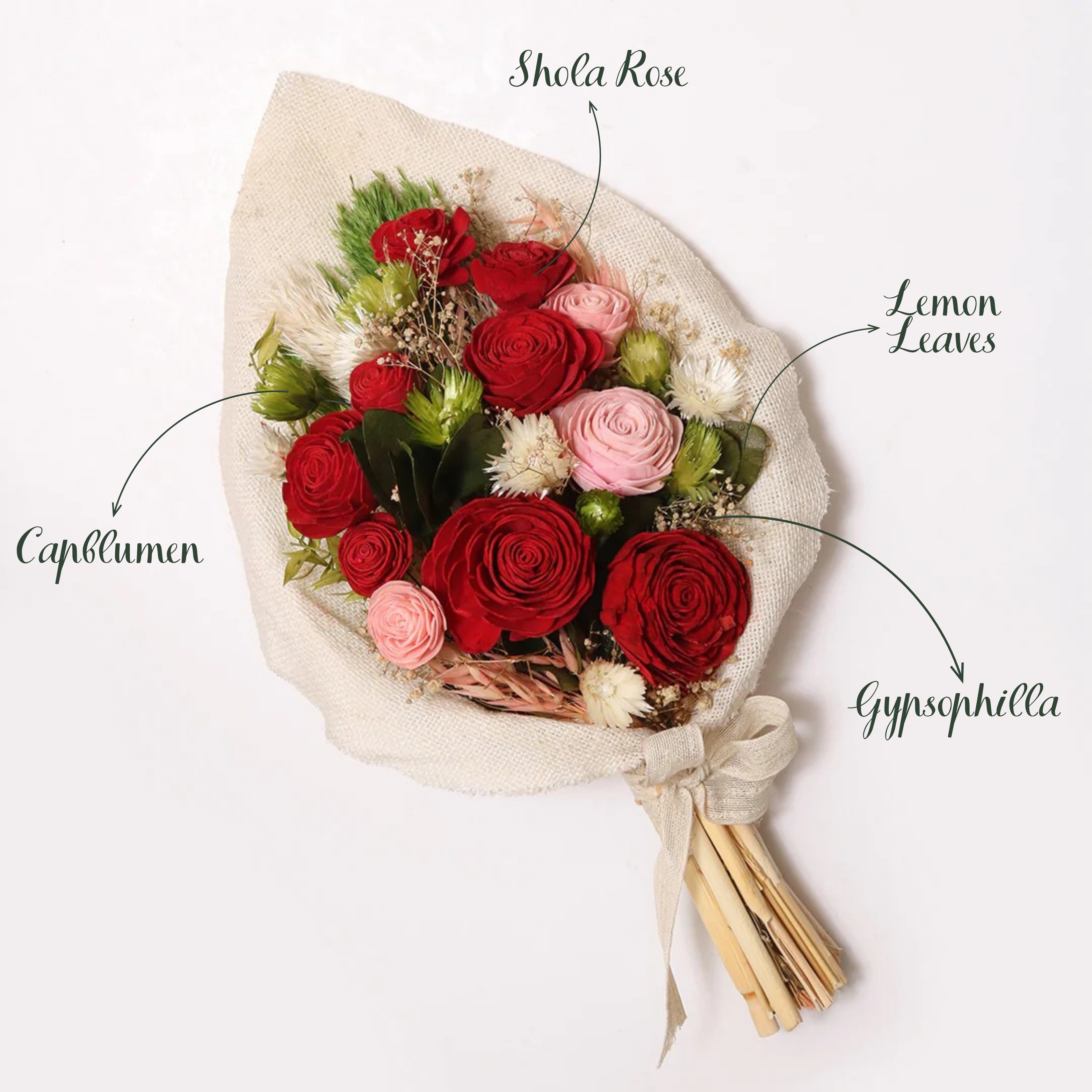 Rose Rogue Dried Flower Bouquet