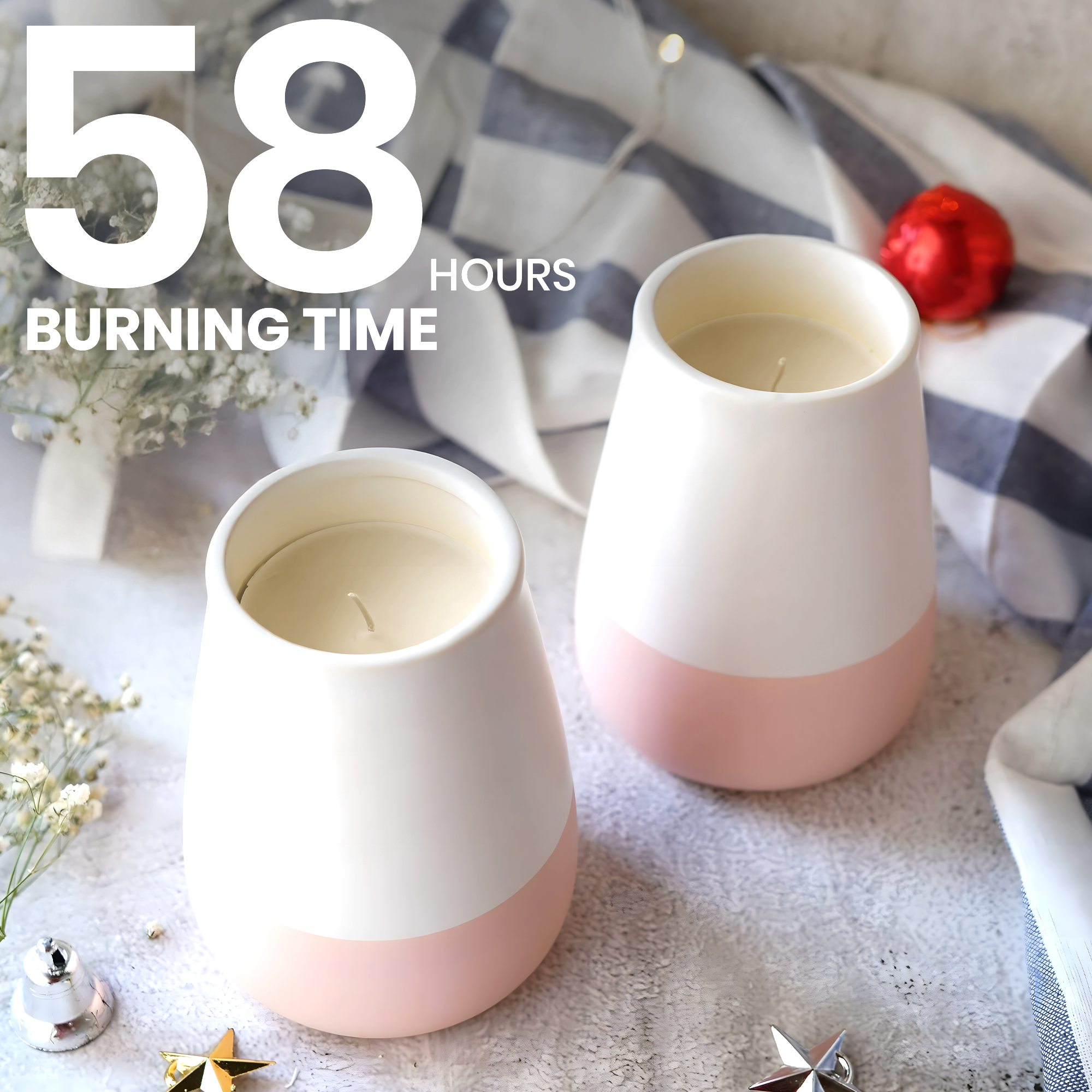 Peony Rose Scented Ceramic Jar Candle