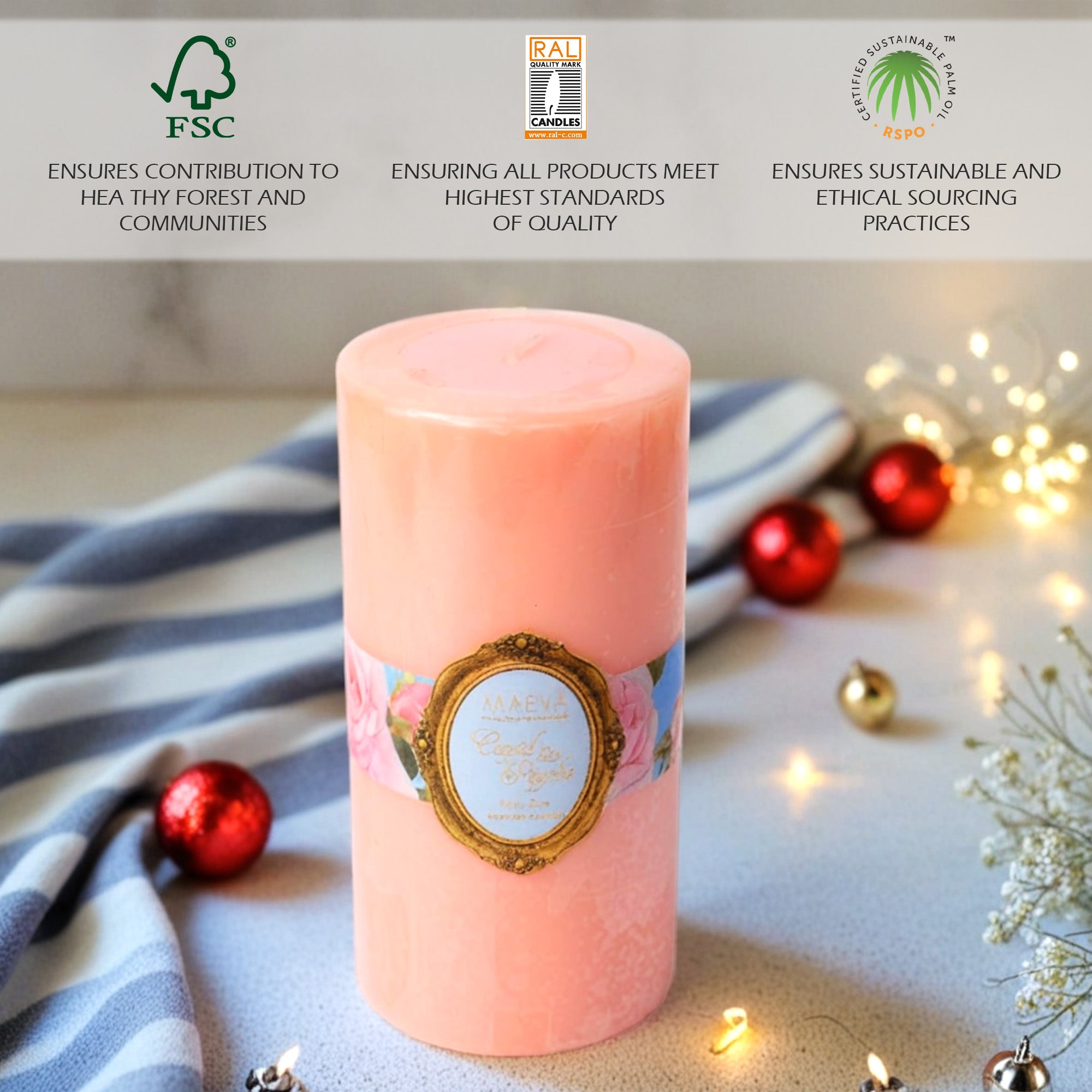 Cupid & Psyche Pillar Candle - S