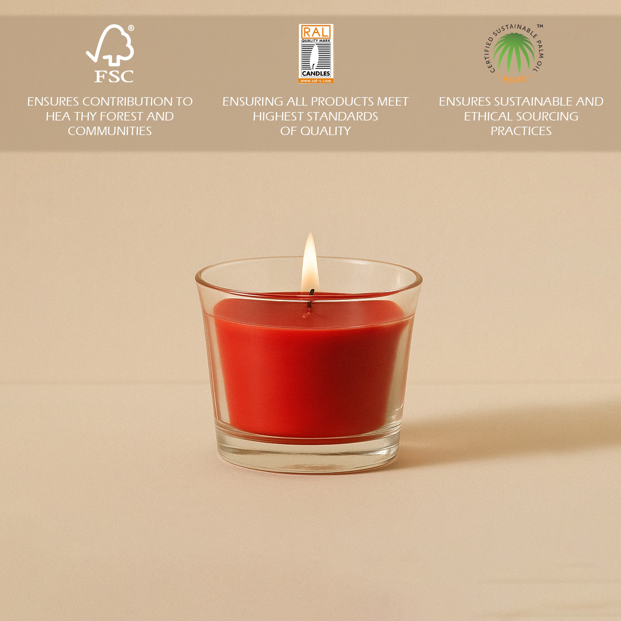 Christmas Flared Glass Candle