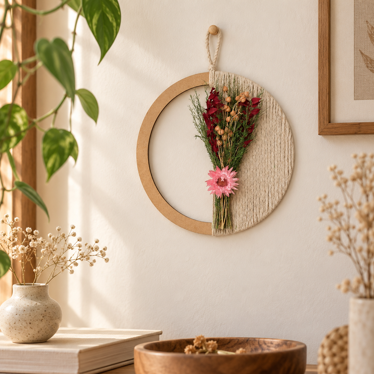 Berry Bloom Halo Wall Hanging