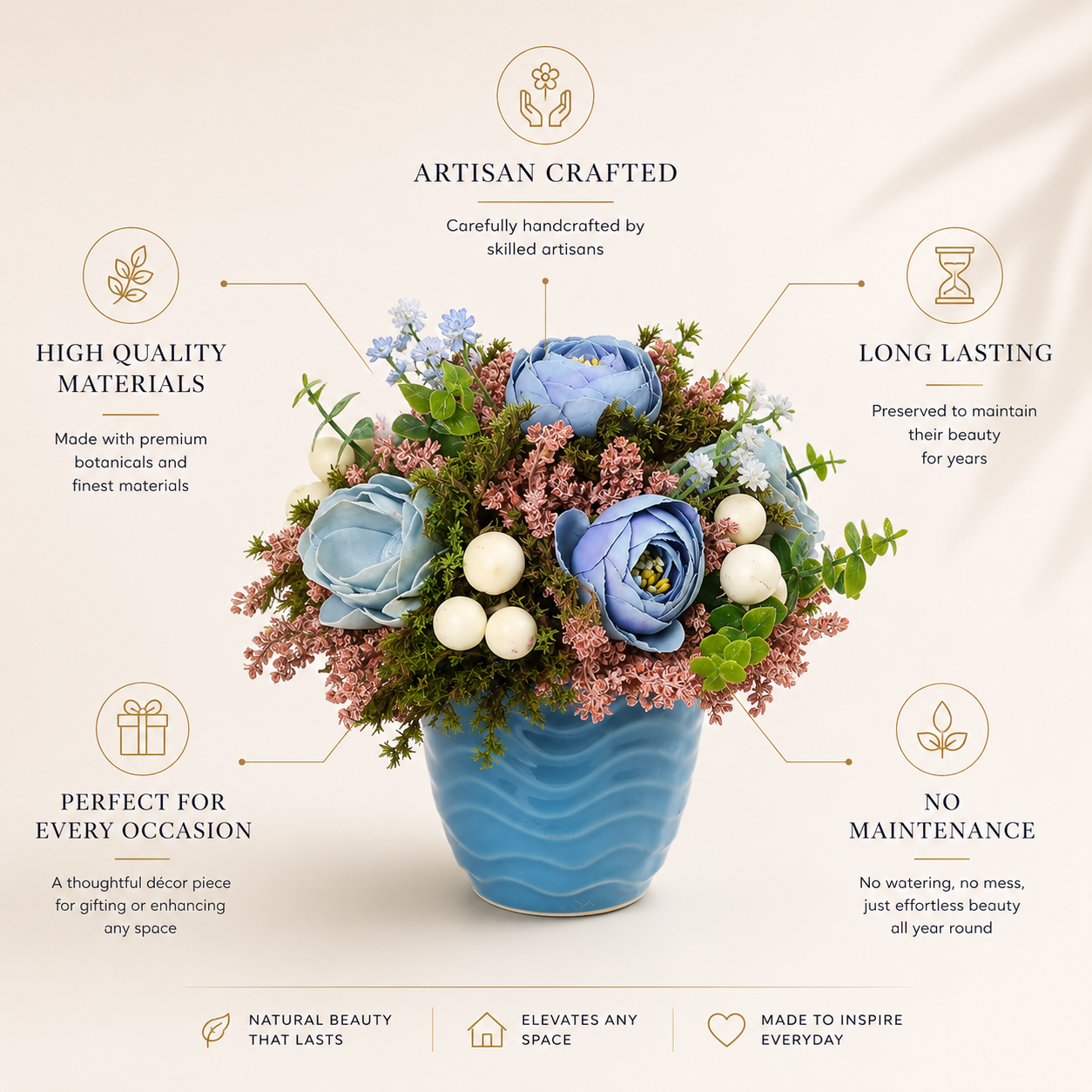 Blue Paradise Table Decor