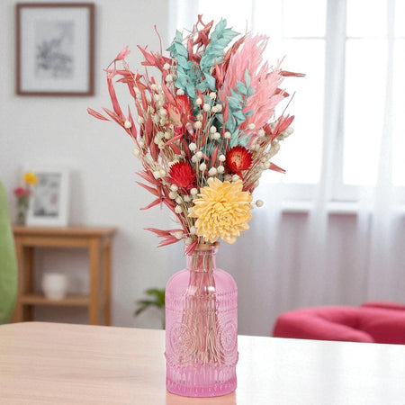 Candy Embossed Vase with Flowers