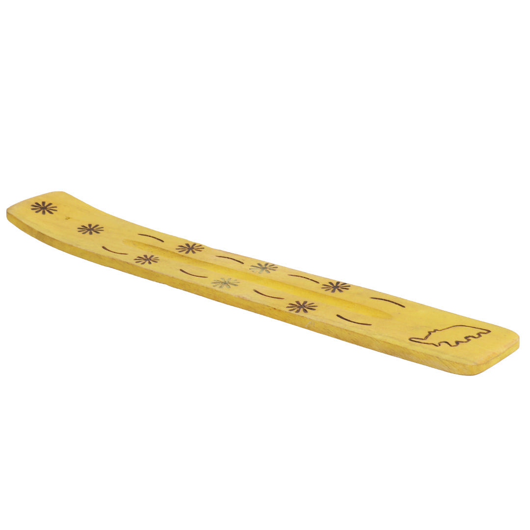 Yellow Wooden Incense Holder