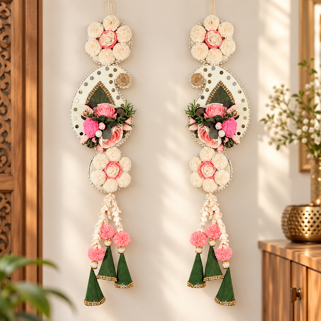 MIsha Dried Botanical Door Hanging -Set of 2