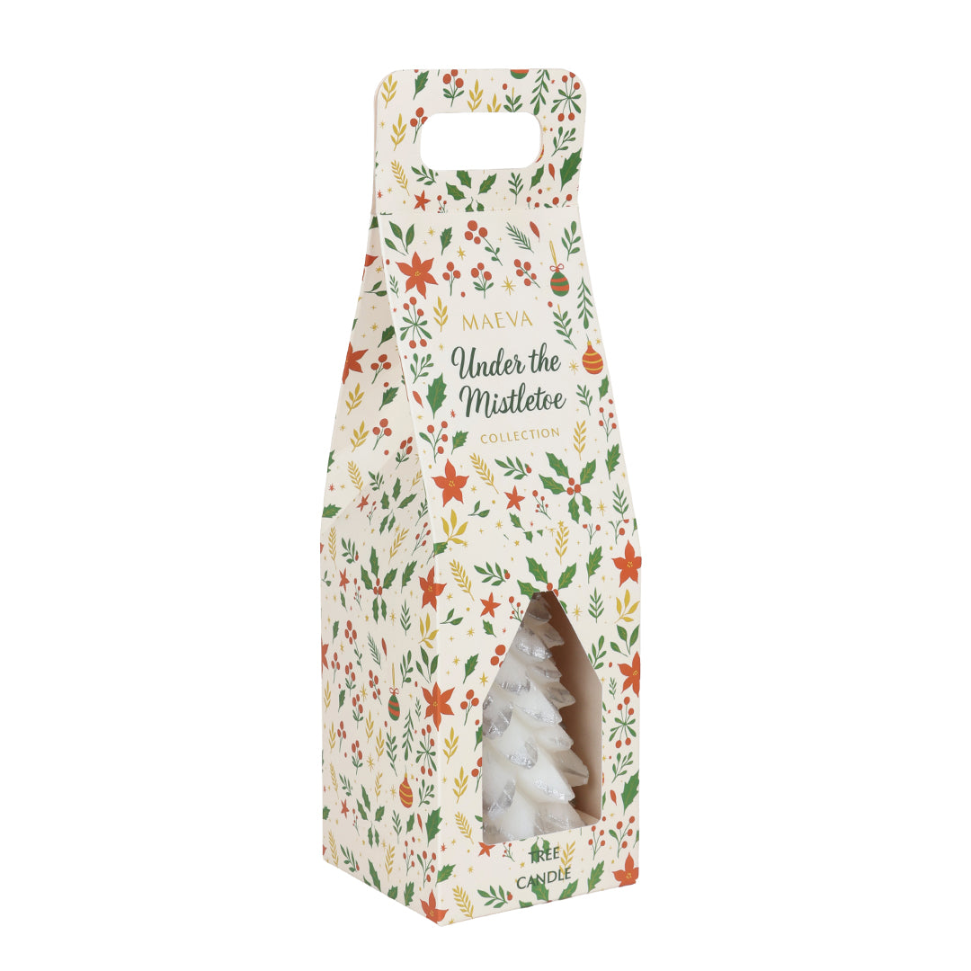 White Christmas Tree Candle