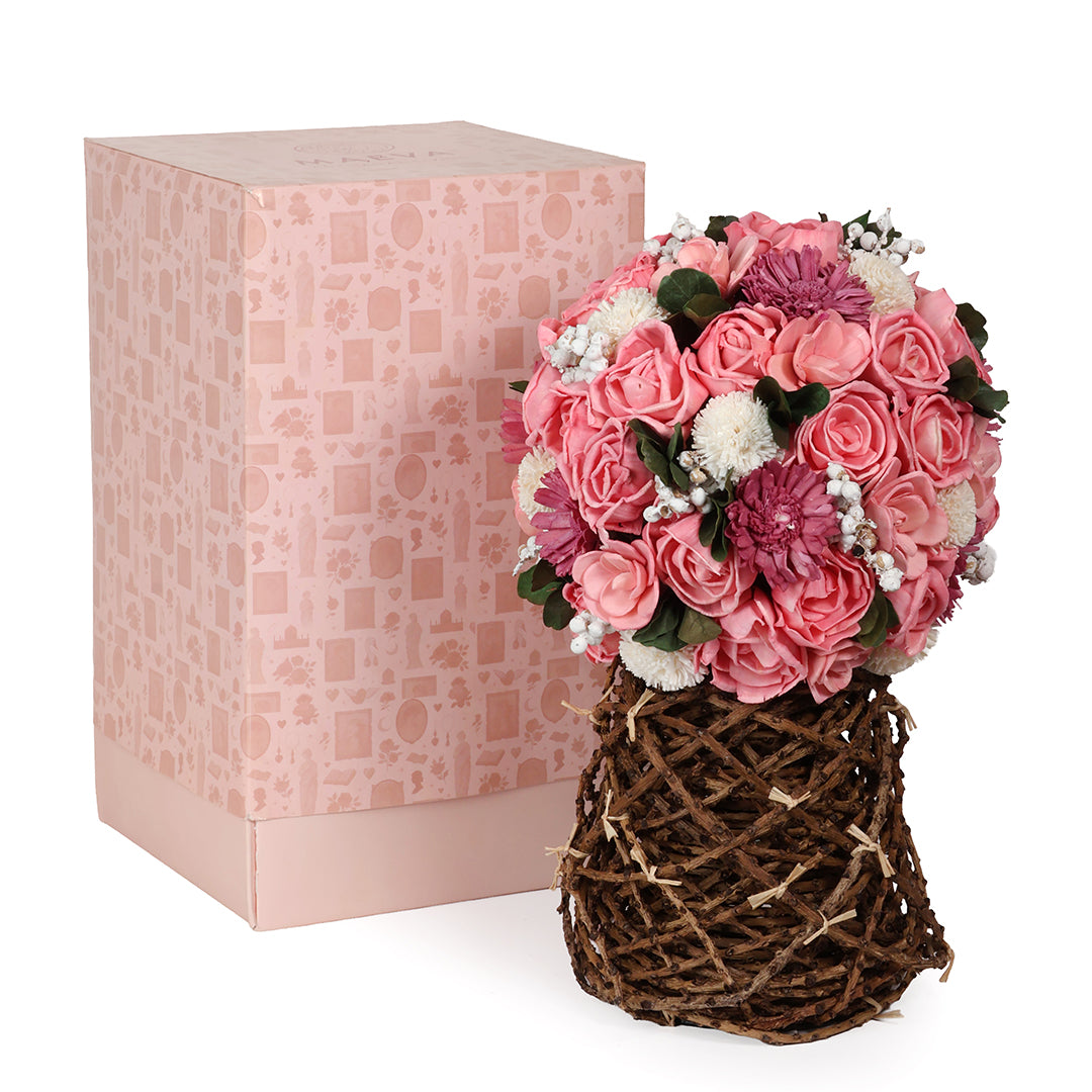 Pretty in Pink Dried Flower Bouquet
